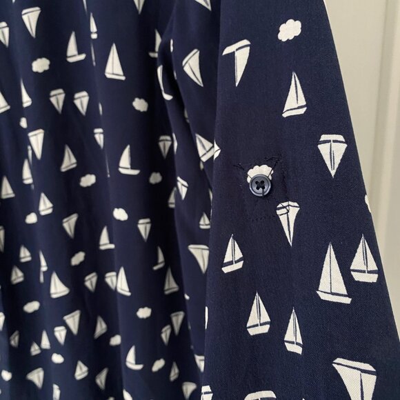🛍 2 for $25! 🛍 Penmans - Lightweight Sailboat Print Blouse - 16 - Picture 11 of 15